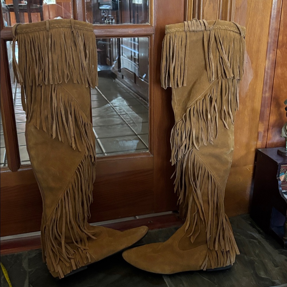 Sam Elderman Tasseled Suede high boots - Picture 7 of 14